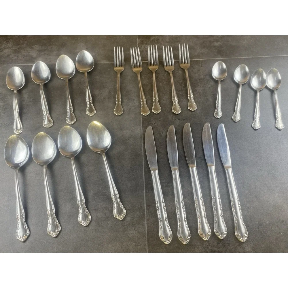 VTG National 22 piece Stainless Flatware